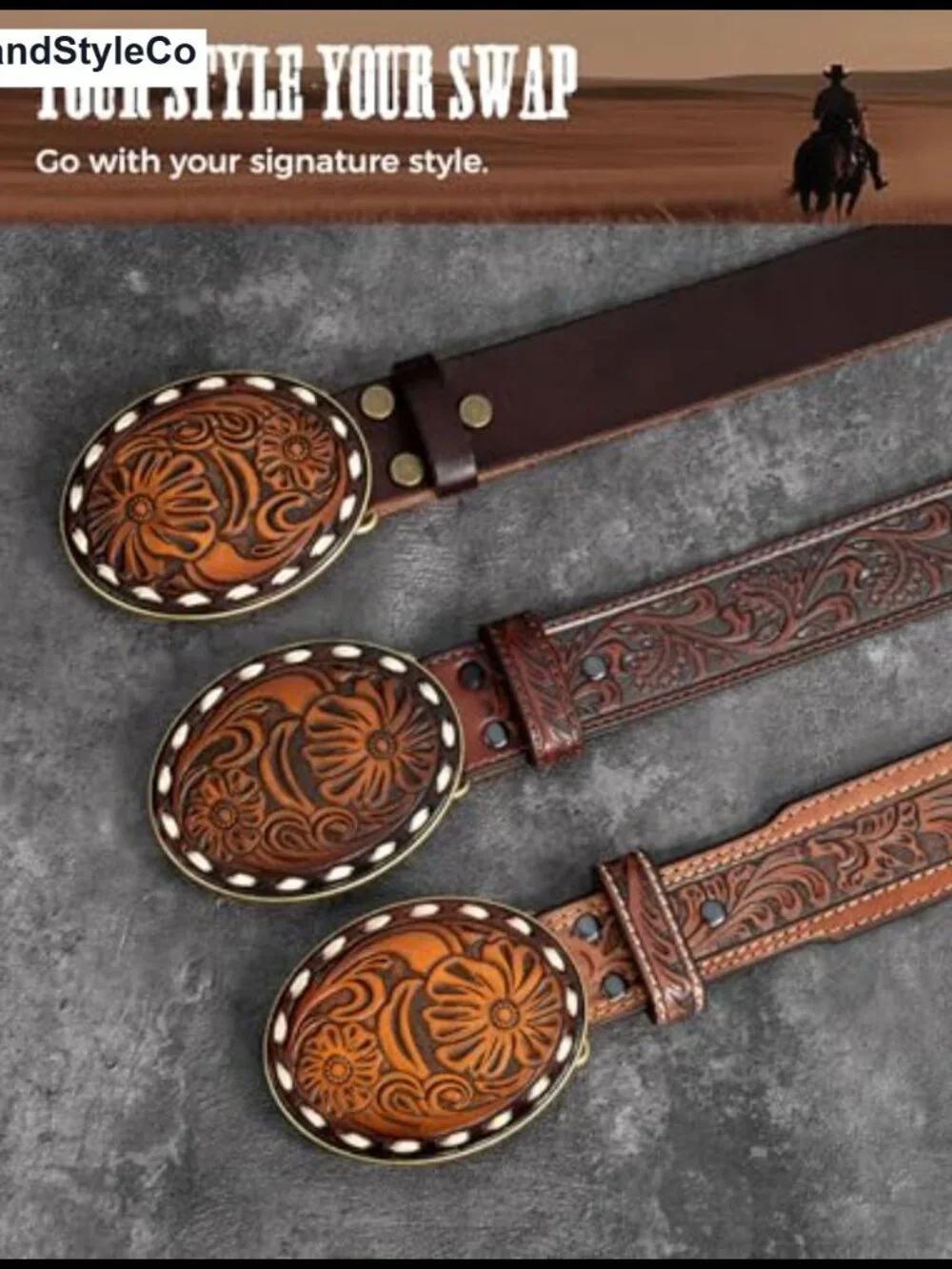 Western Belt Buckle Fits 1.5